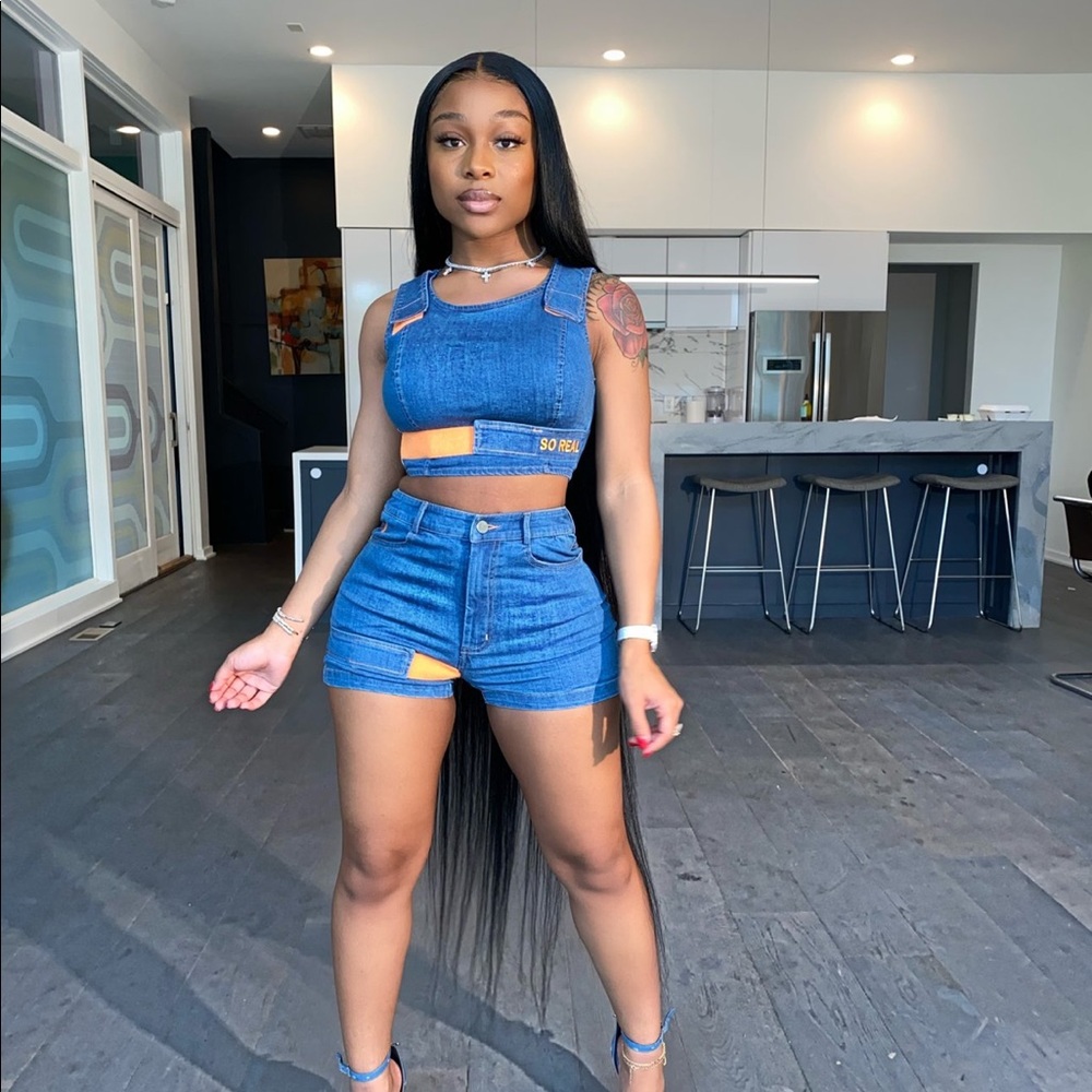 Denim Combat Set From Gsuwoo